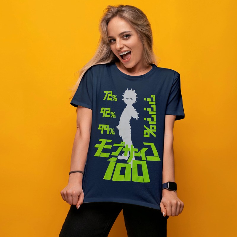 Mob Psycho 100 Explosion Limit Shirt Blue