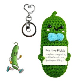 dancepandas Pocket Hug Positive Potato, Emotional Support Pickle Positive Gifts Mini Plush Figures Funny Positive Cucumber for Colleagues Girlfriend Boyfriend
