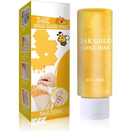 Mascarilla de Cera para Manos de 30 Ml, Mascarilla para Manos con Lágrima Hidratante Y Nutritiva de Oro de 24k, Miel Y Leche Cera para Manos Suave Mascarilla con Cáscara Suave