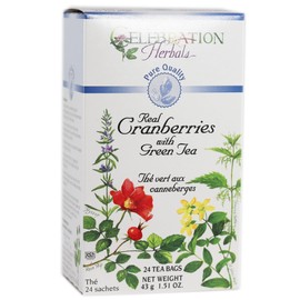 Celebration Herbals Cranberries with Green Tea – Kosher (24 teabags - 43g) | Vaccinium macrocarpon, Camellia sinensis Herbal Blend | Berry-Rich and Tart, Traditional Herbal Preparation