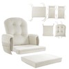 HOMBYS Glider Rocker Replacement Cushions 5 PCS with Storage Side