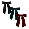 LERTREE 3Pcs Velvet Big Bow Hair Clips French Style Soild