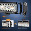Nilight 2PCS 6.5 Inch 120W LED Light Bar Amber White