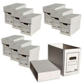 Comic Concept 10x Comic Box (Short) with Lid Stackable Cardboard