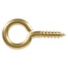 Hillman Hardware Essentials Solid Brass Large Eye Screw 0.135" x