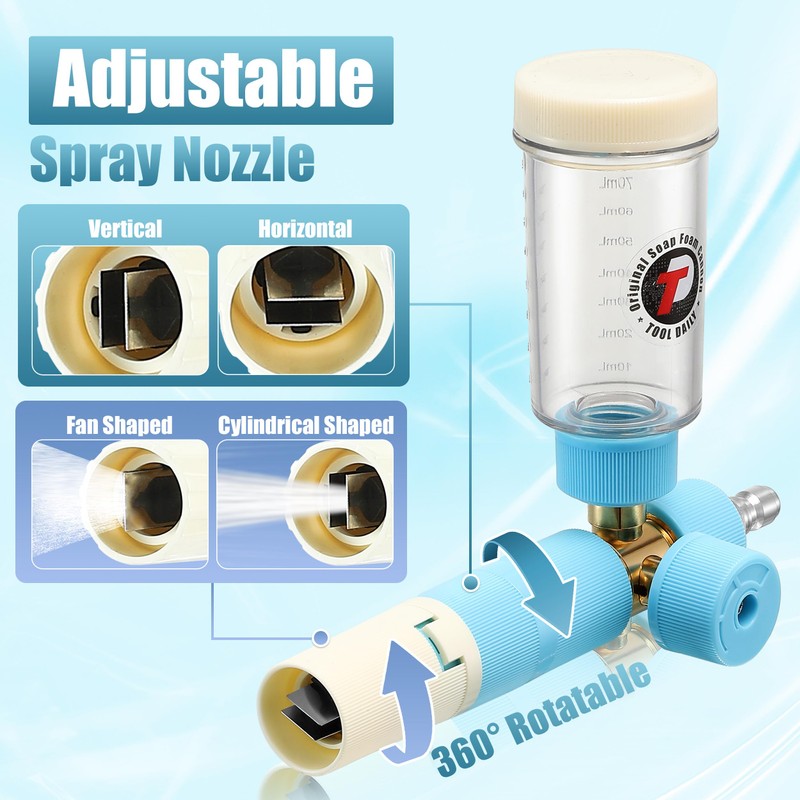 Tool Daily Foam Cannon with Dual Connector Accessory, Original Soap