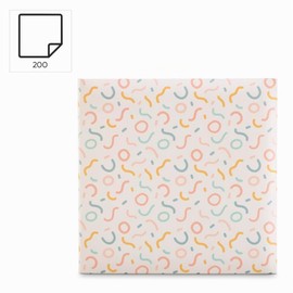 Hama Album fotografico con tasca e area memo "Sprinkled Snakes" (200 foto 10 x 15 cm, 100 pagine, formato 22,5 x 22 cm, tasca per schede di memoria, motivo grafico) multicolore