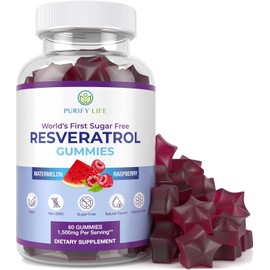 Purify Life Gomitas De Resveratrol Sin Azcar Potente Suplemento De Resveratrol De 1500 Mg Para Favorecer La Salud Digestiva E Inmunolgica Suplemento  