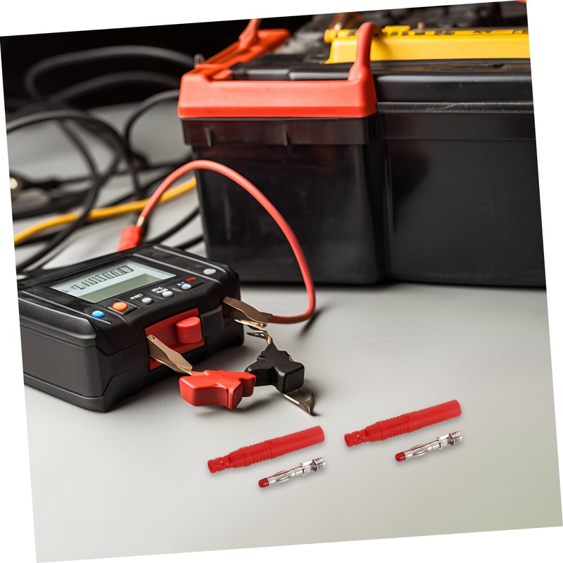 SHINEOFI 2pcs Stackable Banana Plug Adapter Coupler Insulated Solderable Connector