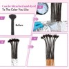 Vecago 6 inch 50 Strands Loc Extensions Human Hair, 0.4cm