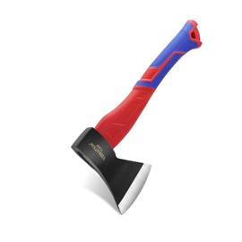 TOOLUTION Camping Hatchet – Outdoor Axe for Wood Splitting, Kindling, Survival with Ergonomic Non-Slip Grip & Durable Stainless Steel Blade