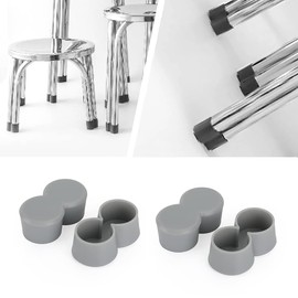 4 Set Double Chair Table Leg Caps Replacement Fit for Retro 50s 60s Diner Kitchen Table Tip Cap Pipe Formica Chairs Leg Tips Siamese Slide Anti-Scratch 1” Inner Diameter Vintage