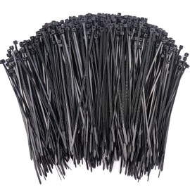 500 Pcs Zip Ties, 8 Inch Self-Locking Nylon Cable Ties, Premium Heavy Duty Plastic Wire Ties Wraps for Indoor and Outdoor (Black)