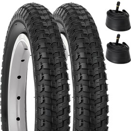 Xastro 12.5 Inch Bicycle Tyres 2 Set 12 1/2 x 2 1/4 57/62-203 Inch Children's Bicycle Tyres and Tubes with AV32 mm Angle Valve Suitable for 12.5 x 2.25 Bicycle Tyres Pushchair Tricycle Balance Bike