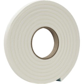 Weather Stripping 11/2" x 1/4" x 17' Self Adhesive Stick-On Weather Seal Sponge Foam Tape White