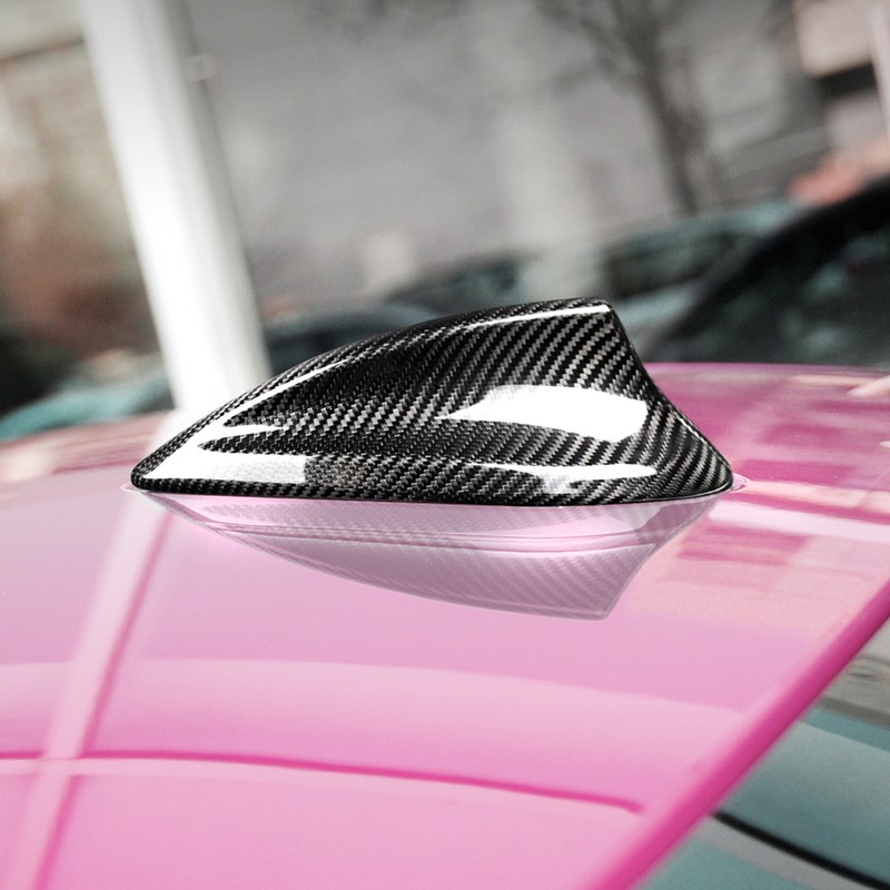 Universal Dry Carbon Fiber Shark Fin Antenna Cover Fit for