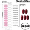 22 Sheets Removable and Portable Nail Stickers, Plain Gel Nail
