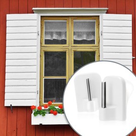 COM-FOUR® 12x selbstklebende Gardinenhaken für Gardinenstangen, Vitragestangen - Klebehaken für Fenster, Fensterhaken - weiß