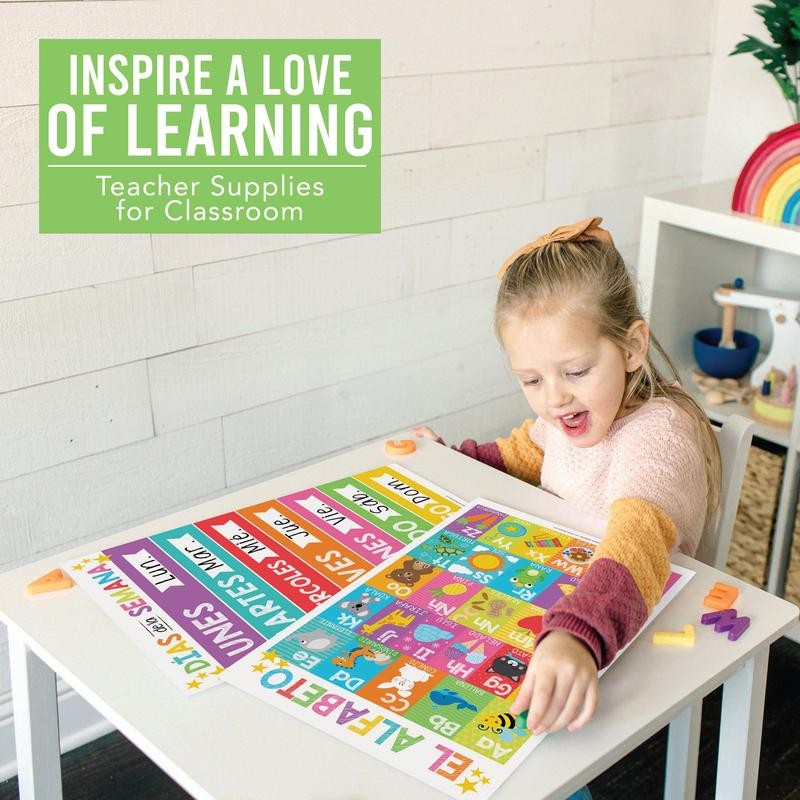 Colorful Spanish Posters | Set of 12 | Spanish Educational