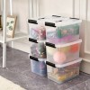 AYD 6PCS Stackable Storage Bins,Secure Snap-Lock Lids,Clear Plastic Organizer Boxes