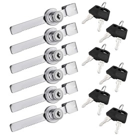 Cerradura de Carraca 6 Piezas para Vitrina Deslizable Vidrio de Puerta Corredera con 12 Llave, Cerraduras de Seguridad Muebles Hardware