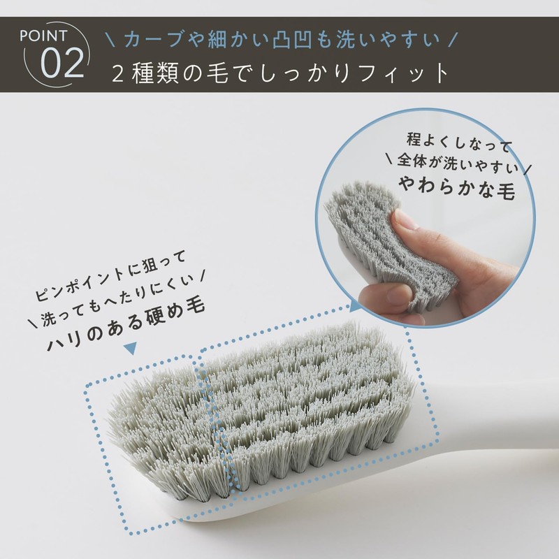 Marna (Marna) Shoe Brush that Reaches the Toe (Cleans Every