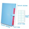 Selizo 6 Pcs Expanding File Folder with 5 Pockets Organizer