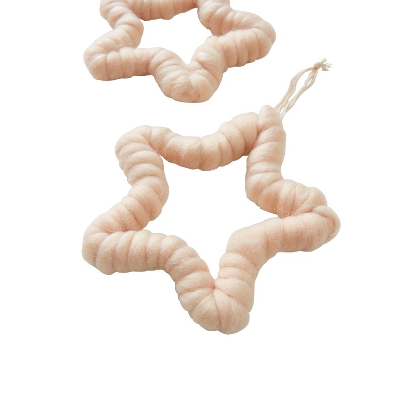 VERTBAUDET Wanddekoration, Mond und Sterne, Wolleffekt, Beige, TU