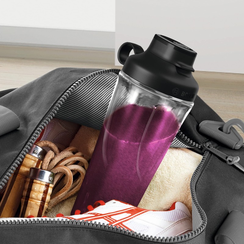 Bosch MMZBT01B Smoothie ToGo Bottle, 0.6 L, Shatterproof, Robust, Drinking