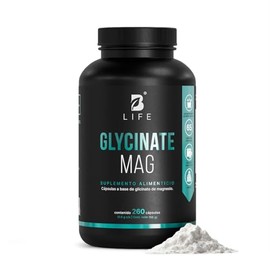 B Life Glicinato de Magnesio | 260 Cápsulas con 1800 mg por porción | Fórmula de Alta Absorción para Relajación y Sueño Reparador.