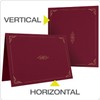 Oxford Certificate Holders, Burgundy Diploma Holders, Letter Size, 25 per