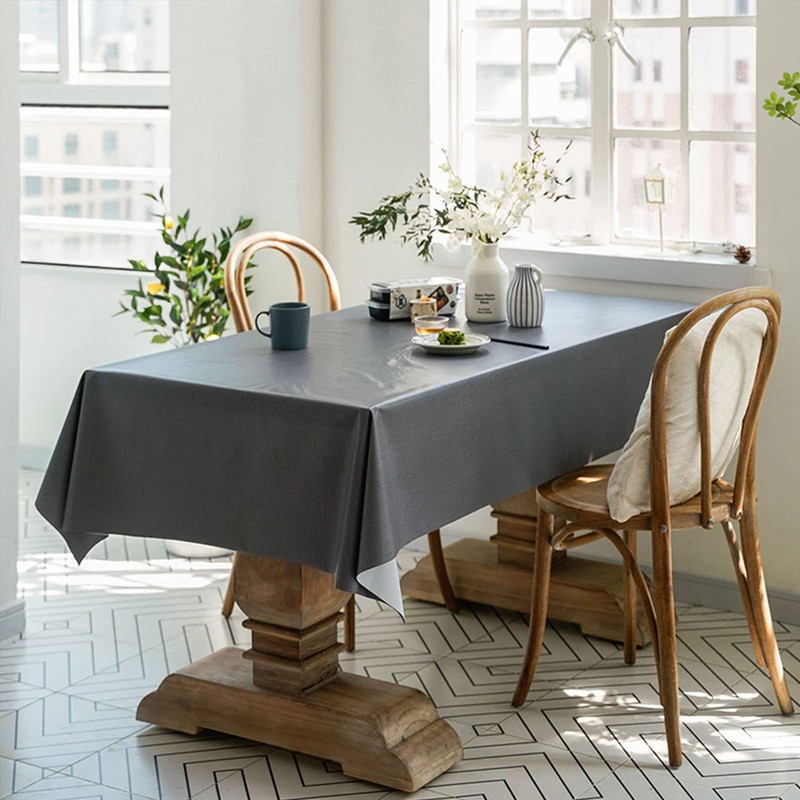 Newthinking PVC Table Cloth Wipe Clean Tablecloth Plastic Waterproof Table