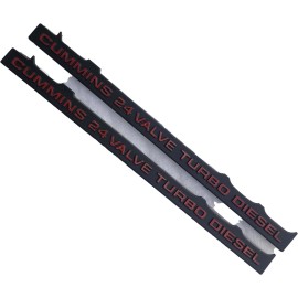 Wallsmart Store 94-02  " Cummins 24 Valve Turbo Diesel  " 5507-7063AB Logo Nameplate Decal Set