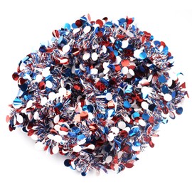 HUYCZ 4Pcs Red White Blue Circle Dot Garland 4th of July Decorations Patriotic Garland for Independence Day Memorial Day Celebration Holiday Decorations