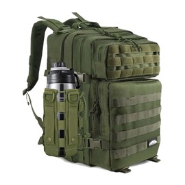 CtopxCone 45L Military Tactical Backpack Large Army 3 Day Molle Assault Pack Bug Out Bag Rucksack Daypack for Men Women Outdoor Hiking Army Camping, Army Green