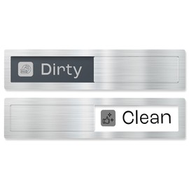 Stainless Steel Clean Dirty Dishwasher Magnet – Stylish Home Decor Sign for Kitchen Organizer & Practical Use Strong Dishwasher Magnet Clean Dirty Sign (Stainless Steel - Gray)
