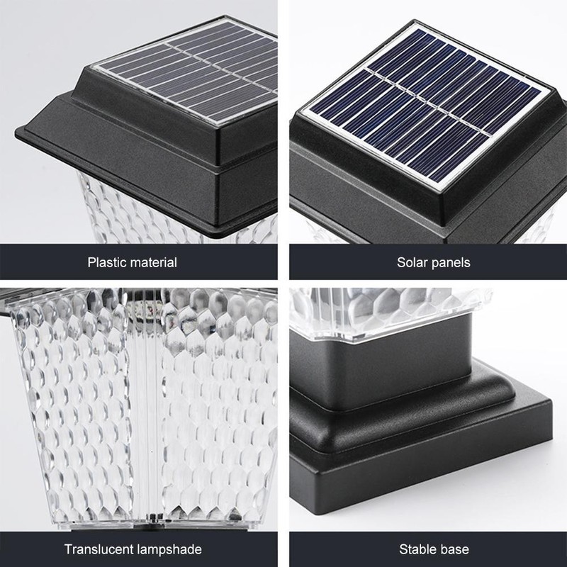 Solar LED Post Lights IP65 Waterproof Garden Outdoor Post Lamp