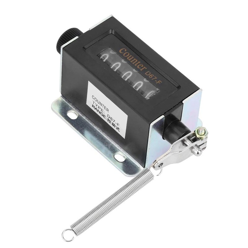 Mechanical Counter, D67F 5 Digit 0-99999 Mechanical Resettable Manual Hand
