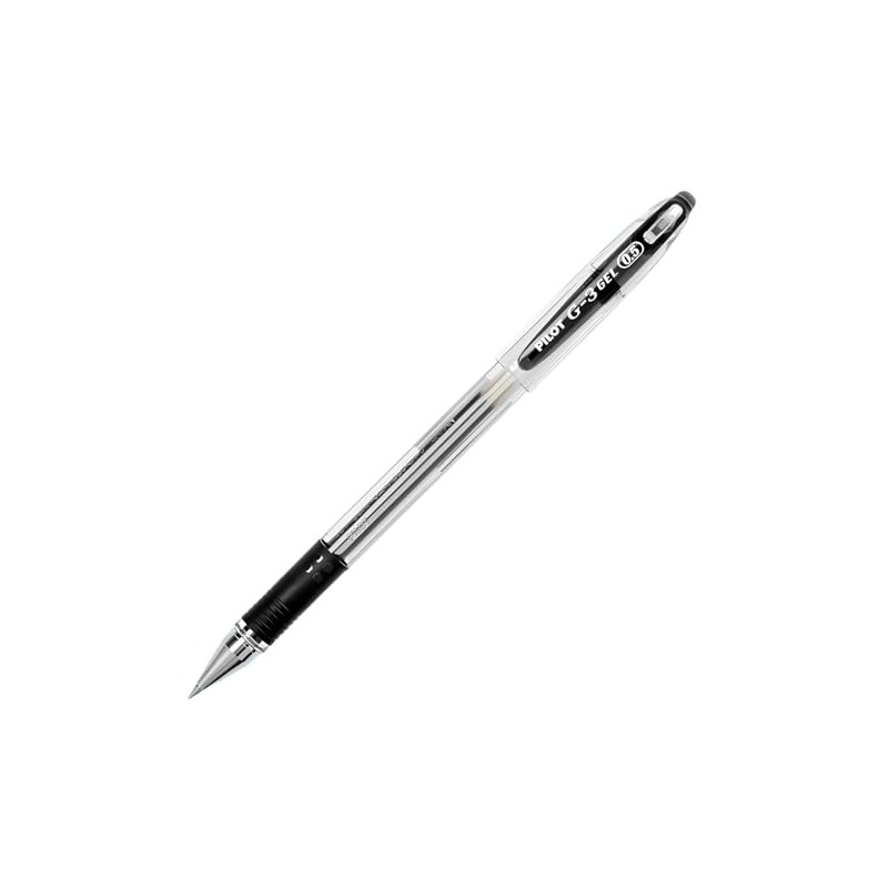Pilot G-3 Ballpoint Pen, Black, Cap, Metal Tip, Gel Ink,