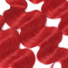 Red Body Wave Bundles Burgundy Human Hair Bundles Mixed Length