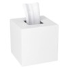 HIIMIEI Acrylic Tissue Box Cover White Tissue Holder Square Napkin