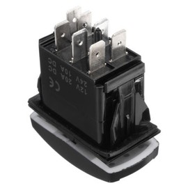 12V 20A / 24V 10A ON-Off-ON Rocker Switch Camera 1 Camera 2 6B10B2 Universal fits Toyota Nissan Holden Mitsubishi Ford Amarok etc. Dual LED in Blue