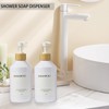 Janxin Refillable Shampoo and Conditioner Bottles, Shampoo Bottles with Pump,