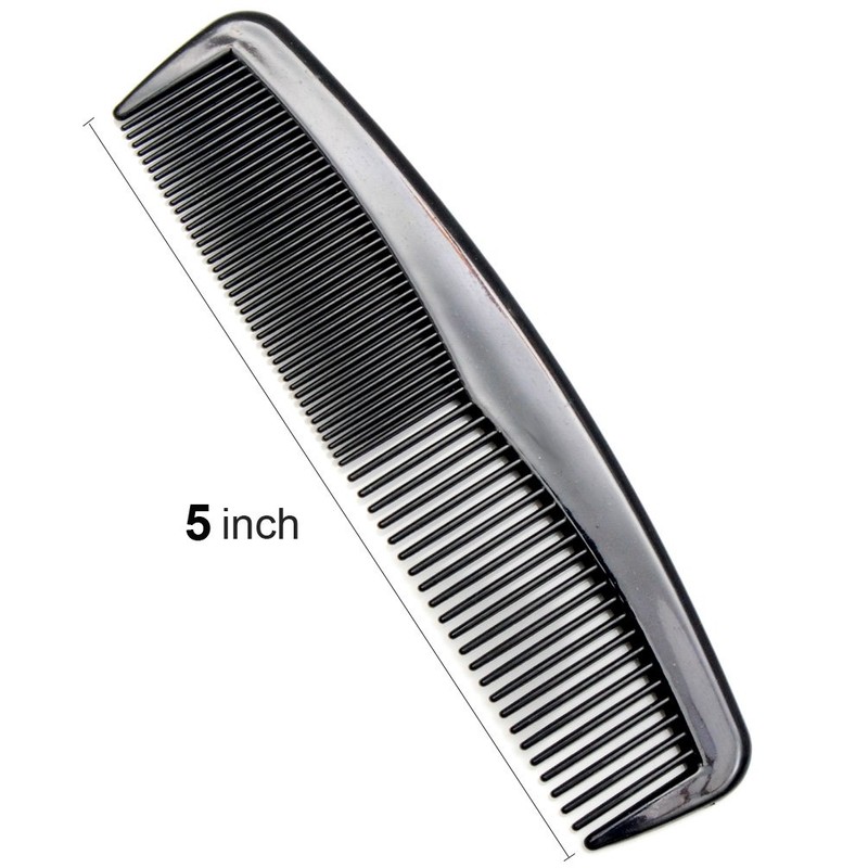 LUXXII (6 Pack) 5" Pocket Hair Comb Beard & Mustache