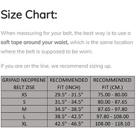 Gripad Sports Weightlifting Back Support Brace Adjustable Belt for Men & Women Lightweight Buckle Workout Black Deadlift Squat Gym Workout Fitness Weightlifting (S, Black)