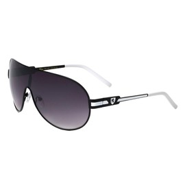Khan Indy - One Piece Shield Sunglasses (Smoke Black White)
