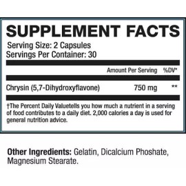 GenXLabs Chrysin 750 60 caps Test Booster