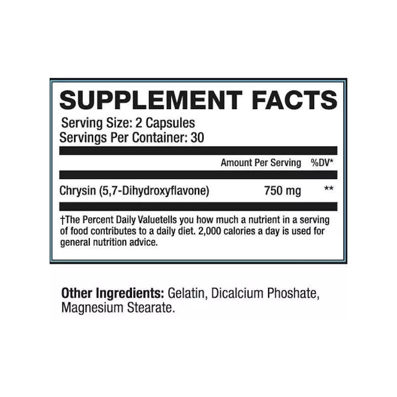 GenXLabs Chrysin 750 60 caps Test Booster
