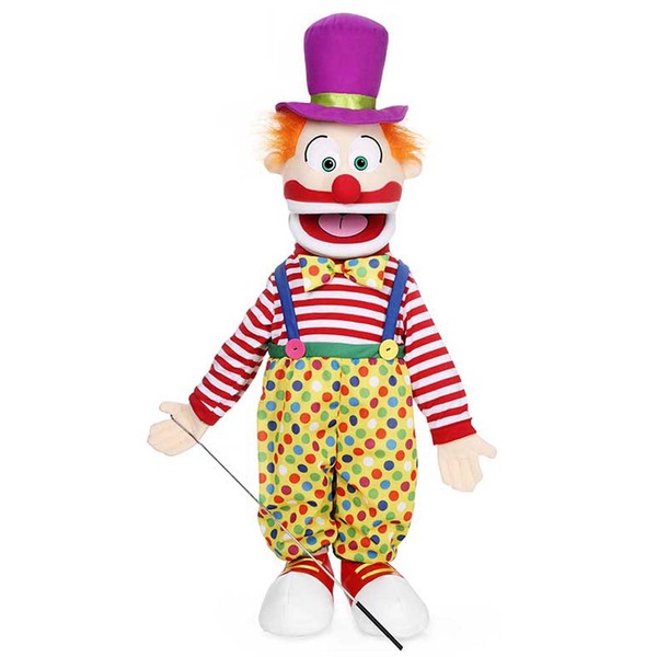 25" Clown w/Hat, Full Body, Ventriloquist Style Puppet