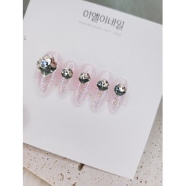 V Cut Stone Point Nail Tips - Short Round / 브이컷스톤포인트 네일팁 - 숏라운드